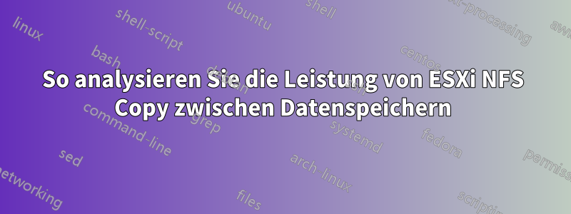 So analysieren Sie die Leistung von ESXi NFS Copy zwischen Datenspeichern