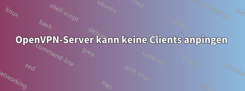 OpenVPN-Server kann keine Clients anpingen