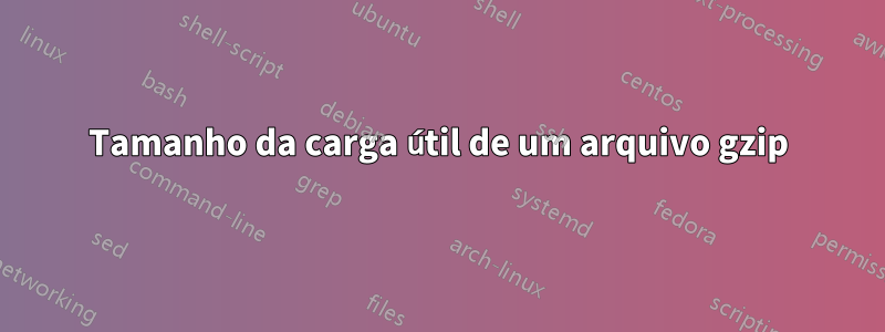 Tamanho da carga útil de um arquivo gzip