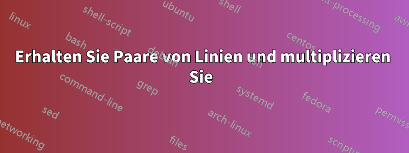 Erhalten Sie Paare von Linien und multiplizieren Sie 