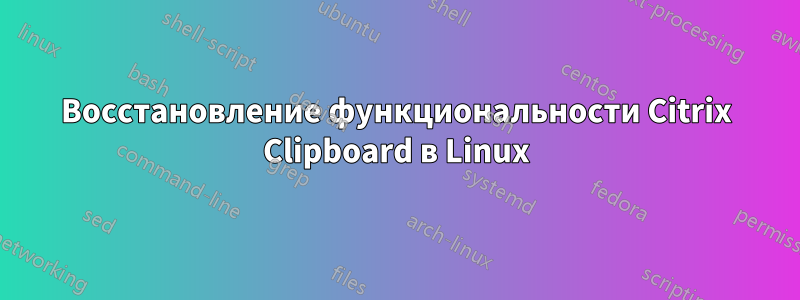 Восстановление функциональности Citrix Clipboard в Linux