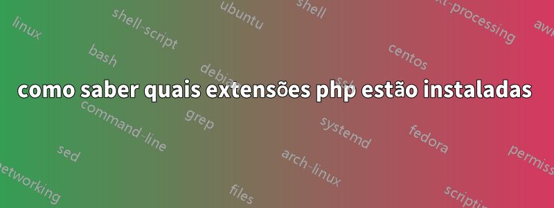como saber quais extensões php estão instaladas