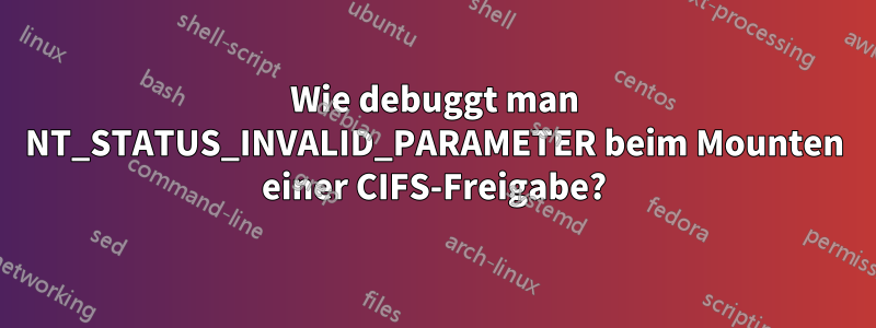 Wie debuggt man NT_STATUS_INVALID_PARAMETER beim Mounten einer CIFS-Freigabe?