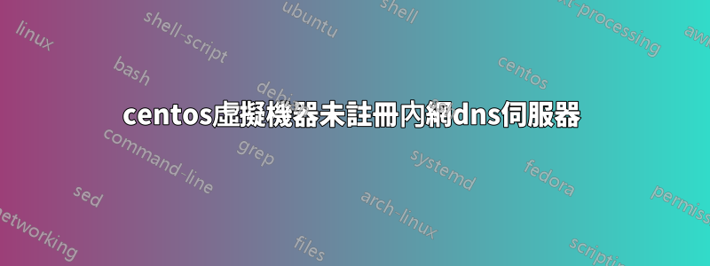 centos虛擬機器未註冊內網dns伺服器