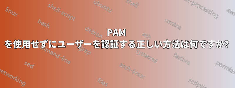 PAM を使用せずにユーザーを認証する正しい方法は何ですか?