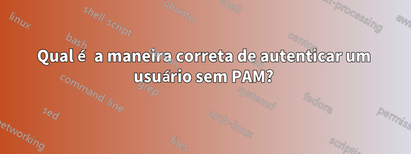 Qual é a maneira correta de autenticar um usuário sem PAM?