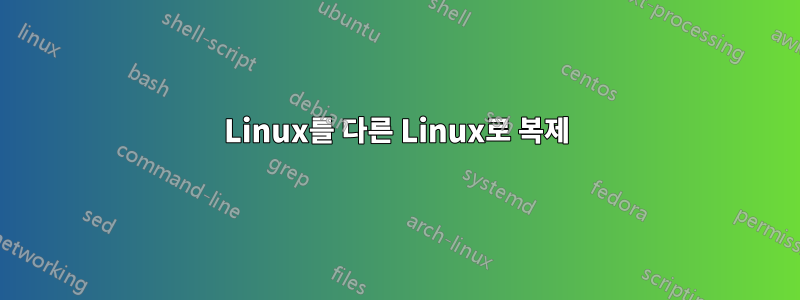 Linux를 다른 Linux로 복제