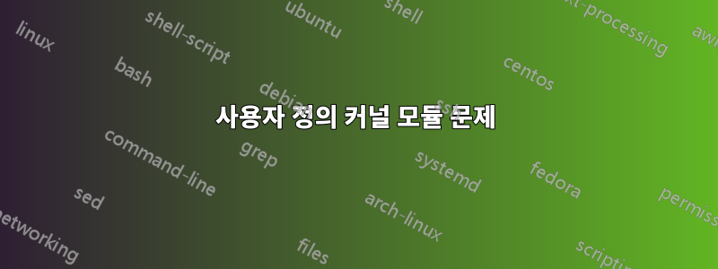 사용자 정의 커널 모듈 문제