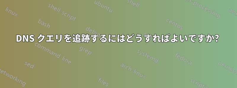 DNS クエリを追跡するにはどうすればよいですか?