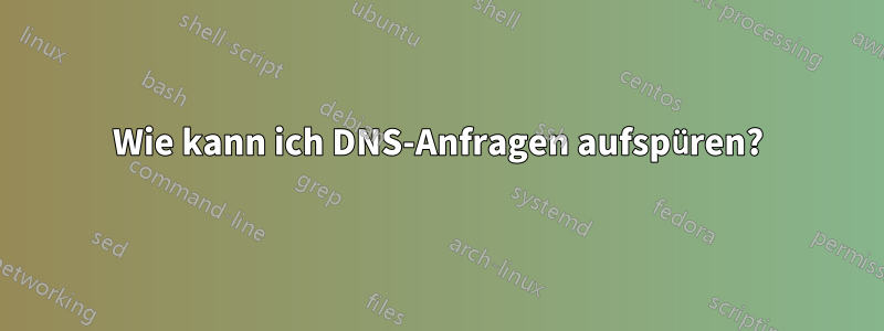 Wie kann ich DNS-Anfragen aufspüren?