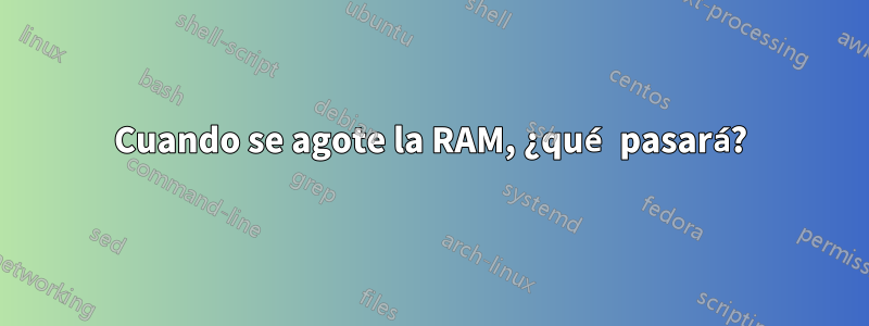 Cuando se agote la RAM, ¿qué pasará?