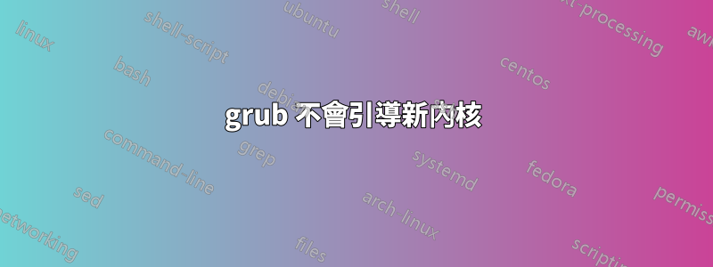 grub 不會引導新內核
