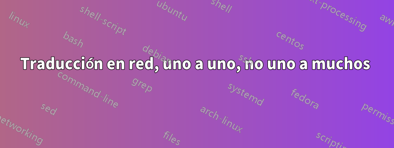 Traducción en red, uno a uno, no uno a muchos