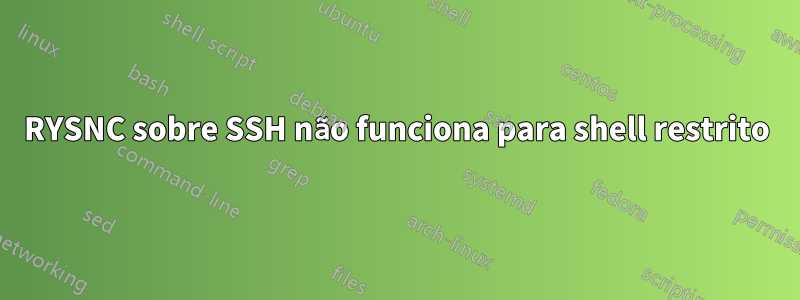 RYSNC sobre SSH não funciona para shell restrito