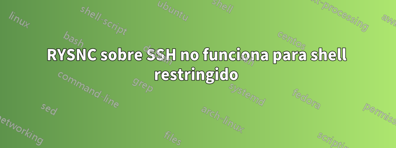 RYSNC sobre SSH no funciona para shell restringido