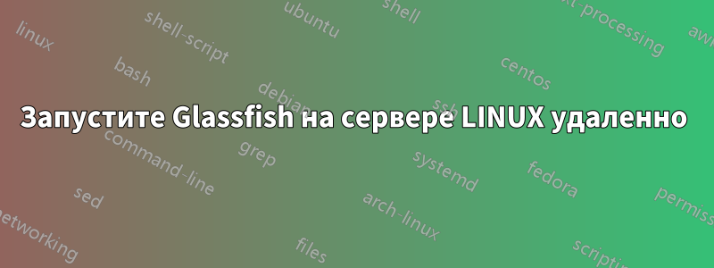 Запустите Glassfish на сервере LINUX удаленно