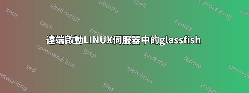 遠端啟動LINUX伺服器中的glassfish