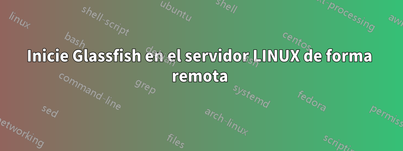 Inicie Glassfish en el servidor LINUX de forma remota