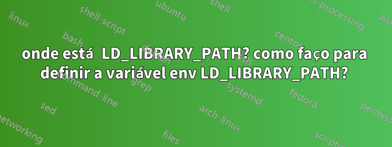 onde está LD_LIBRARY_PATH? como faço para definir a variável env LD_LIBRARY_PATH?