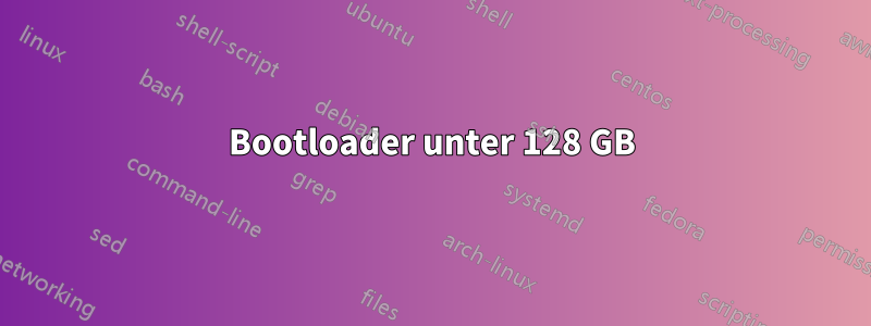 Bootloader unter 128 GB