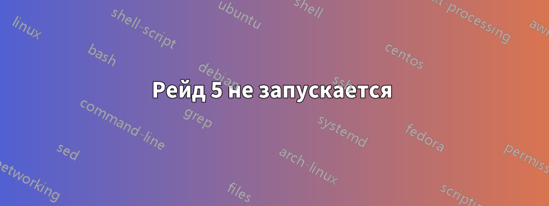 Рейд 5 не запускается