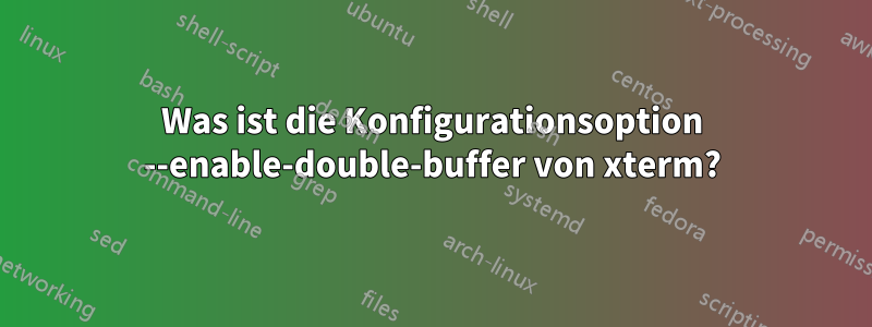 Was ist die Konfigurationsoption --enable-double-buffer von xterm?