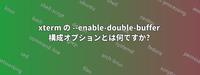 xterm の --enable-double-buffer 構成オプションとは何ですか?