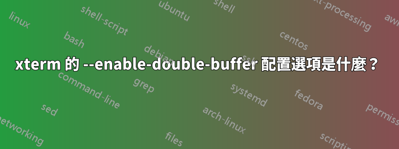 xterm 的 --enable-double-buffer 配置選項是什麼？