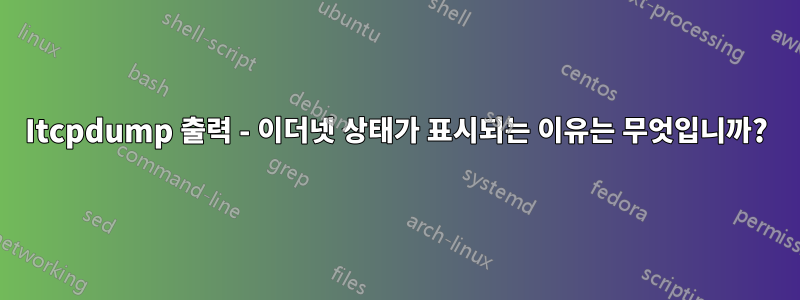 Itcpdump 출력 - 이더넷 상태가 표시되는 이유는 무엇입니까?
