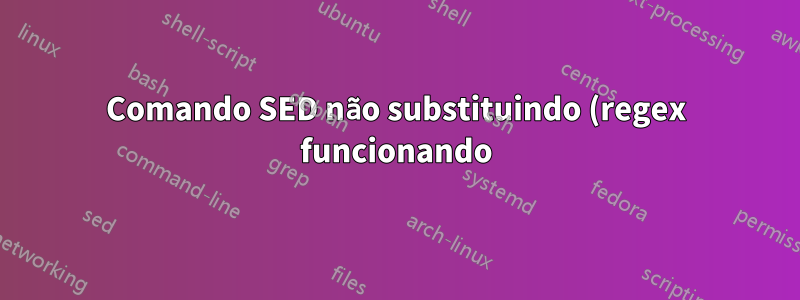 Comando SED não substituindo (regex funcionando)