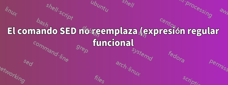 El comando SED no reemplaza (expresión regular funcional)