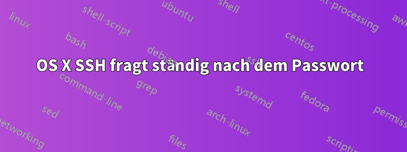 OS X SSH fragt ständig nach dem Passwort 