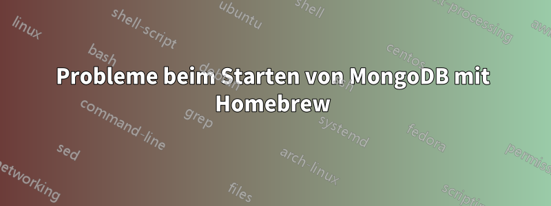 Probleme beim Starten von MongoDB mit Homebrew