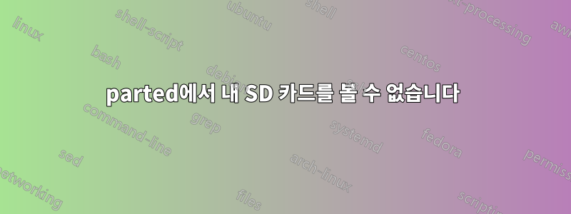 parted에서 내 SD 카드를 볼 수 없습니다