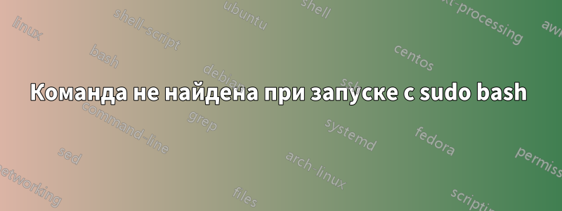 Команда не найдена при запуске с sudo bash