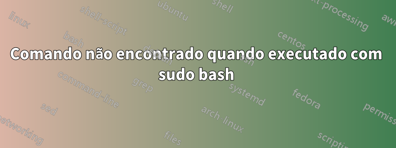 Comando não encontrado quando executado com sudo bash