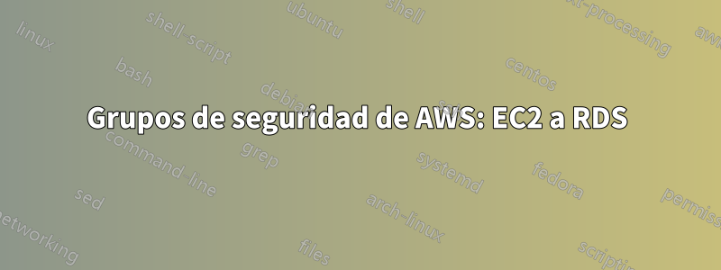 Grupos de seguridad de AWS: EC2 a RDS