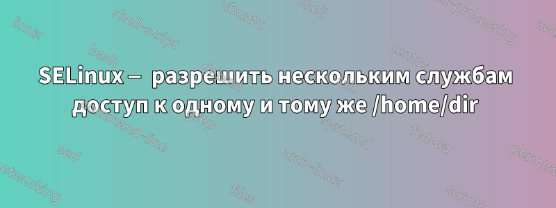SELinux — разрешить нескольким службам доступ к одному и тому же /home/dir
