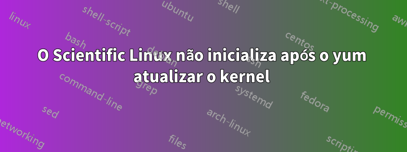 O Scientific Linux não inicializa após o yum atualizar o kernel