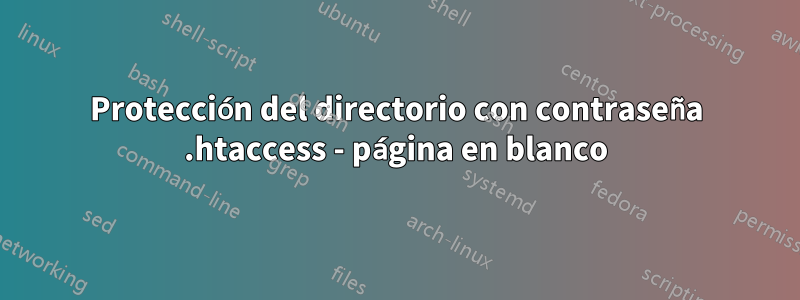 Protección del directorio con contraseña .htaccess - página en blanco