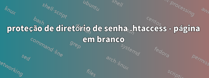 proteção de diretório de senha .htaccess - página em branco