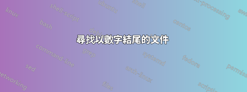 尋找以數字結尾的文件