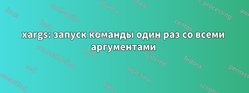 xargs: запуск команды один раз со всеми аргументами