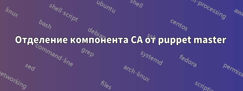 Отделение компонента CA от puppet master