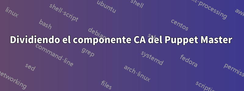Dividiendo el componente CA del Puppet Master