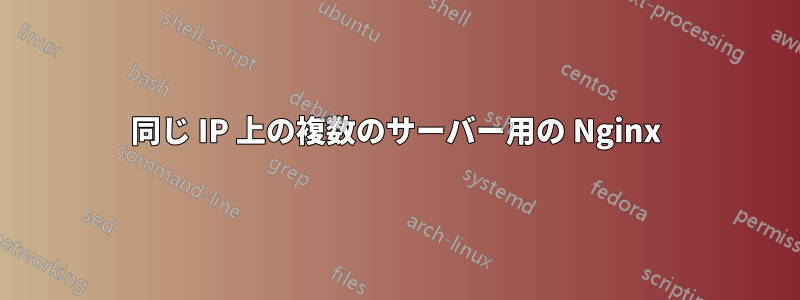 同じ IP 上の複数のサーバー用の Nginx