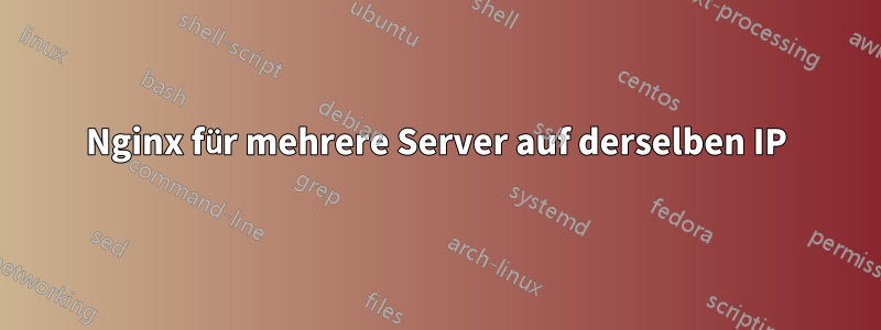 Nginx für mehrere Server auf derselben IP
