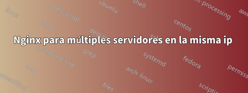 Nginx para múltiples servidores en la misma ip