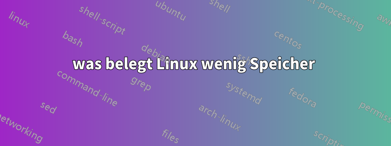 was belegt Linux wenig Speicher