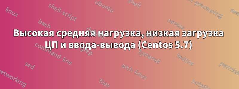 Высокая средняя нагрузка, низкая загрузка ЦП и ввода-вывода (Centos 5.7)